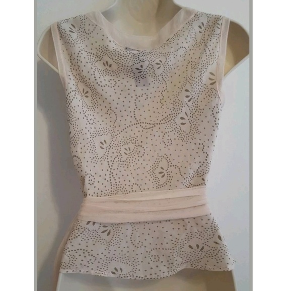 Haut Femme Bebe En Soie Et Knit Imprimé Floral - Col V, Manches Courtes, Taille XS, Occasion